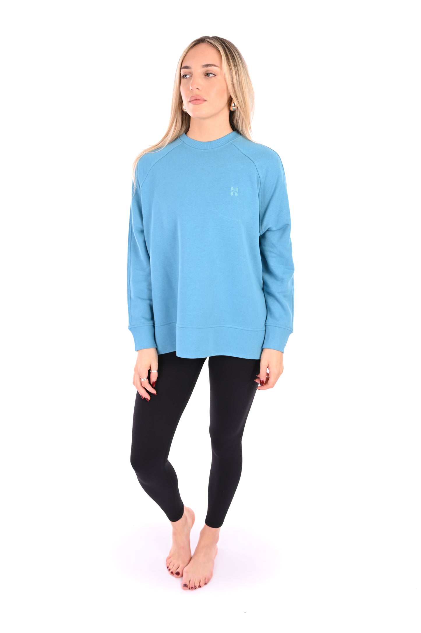 Post Class Relax Sweater - Sky Blue